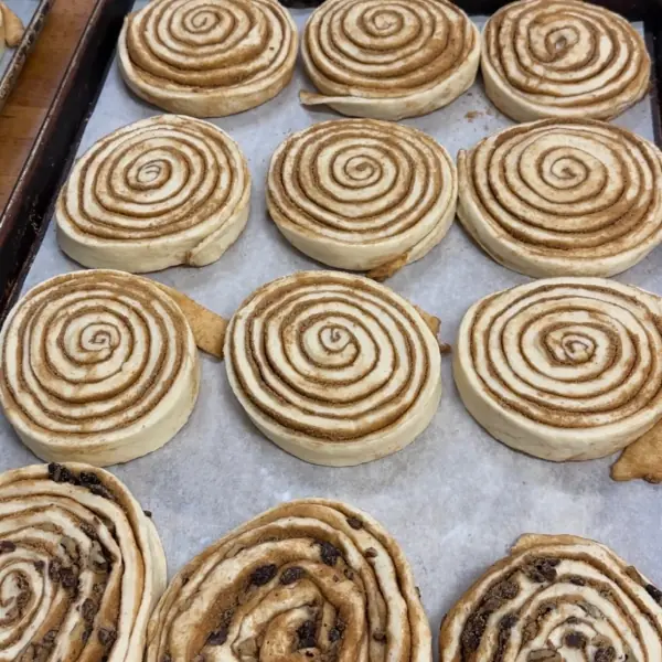 Prepared Great Harvest cinnamon rolls